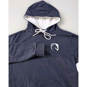 Team Liquid Hoodie Mens M Blue White Logo Heavyweight Pullover Organic Cotton